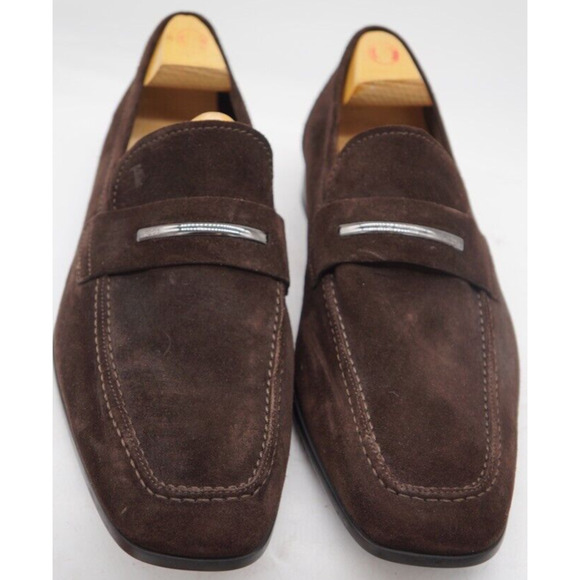 TOD’s Suede Loafer Men Shoes Size 11 MRSP Brown $600+ Made In Italy main image 7